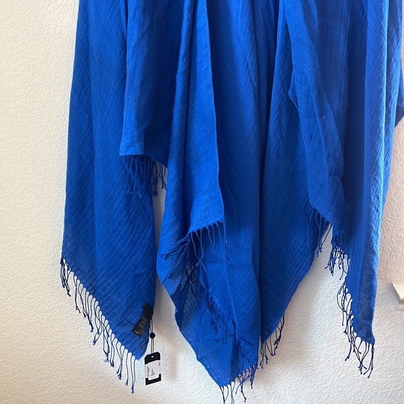 RAG & BONE poncho Jacquard Poncho In Blue Multi one size Blue - Picture 3 of 8